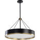 Dudley LED Black / Brass / Black Chandelier Ceiling Light